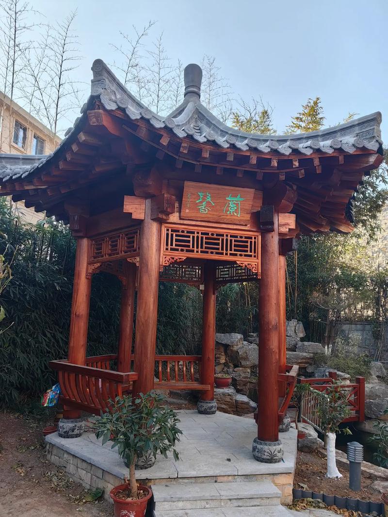 亭子#長廊#仿古建筑 #園林景觀工程 #古建青磚青瓦磚雕